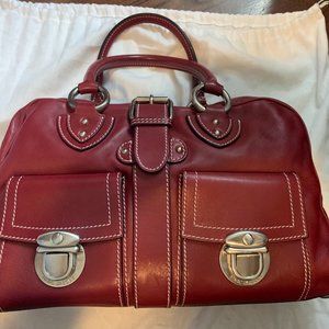 Marc Jacobs Venezia Leather Satchel in Red